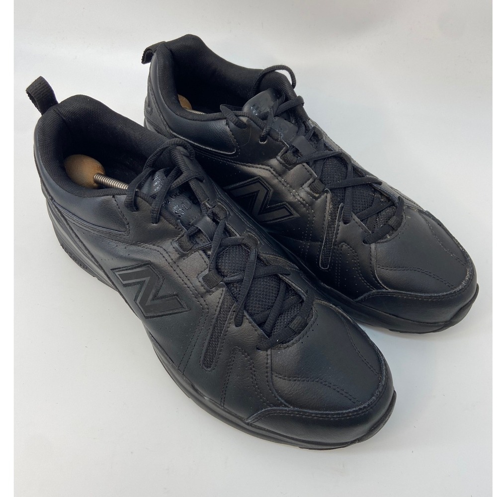 New Balance 608 Sneakers Men 14 2E Wide Triple Black Work Shoes Uniform MX608AB5